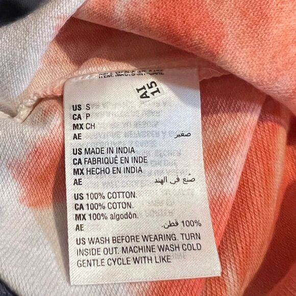 Jenni Red White Blue Cotton Placed Tie-Dyed Pajama Shorts Women's Small NWT - Picture 5 of 7